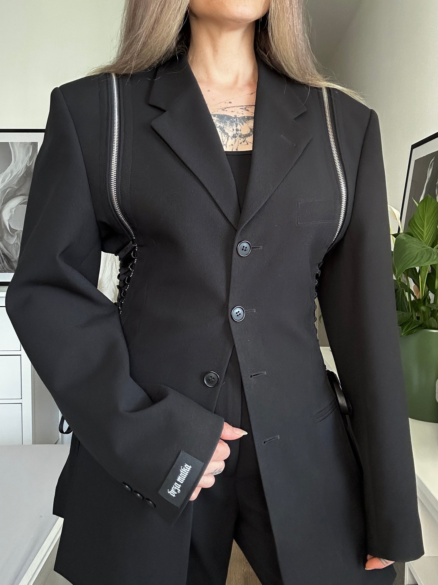 Upcycled blazer/vest ZIPPER DRESSCODE