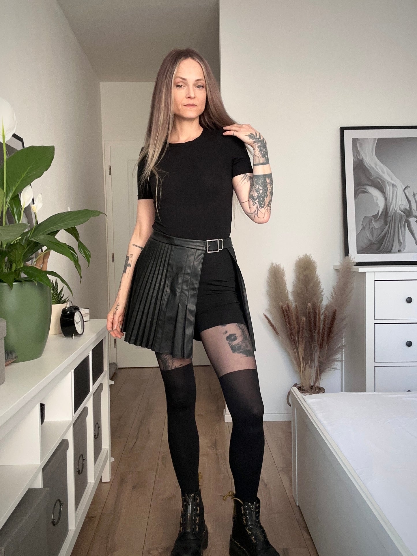Upcycled skirt cover MIDNIGHT BLACK