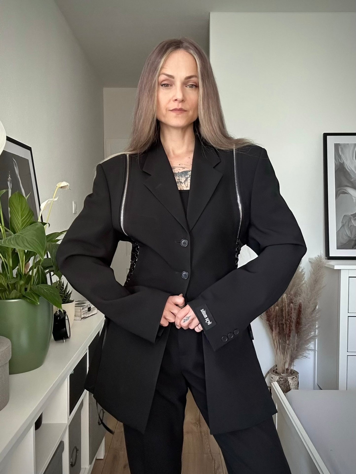 Upcycled blazer/vest ZIPPER DRESSCODE