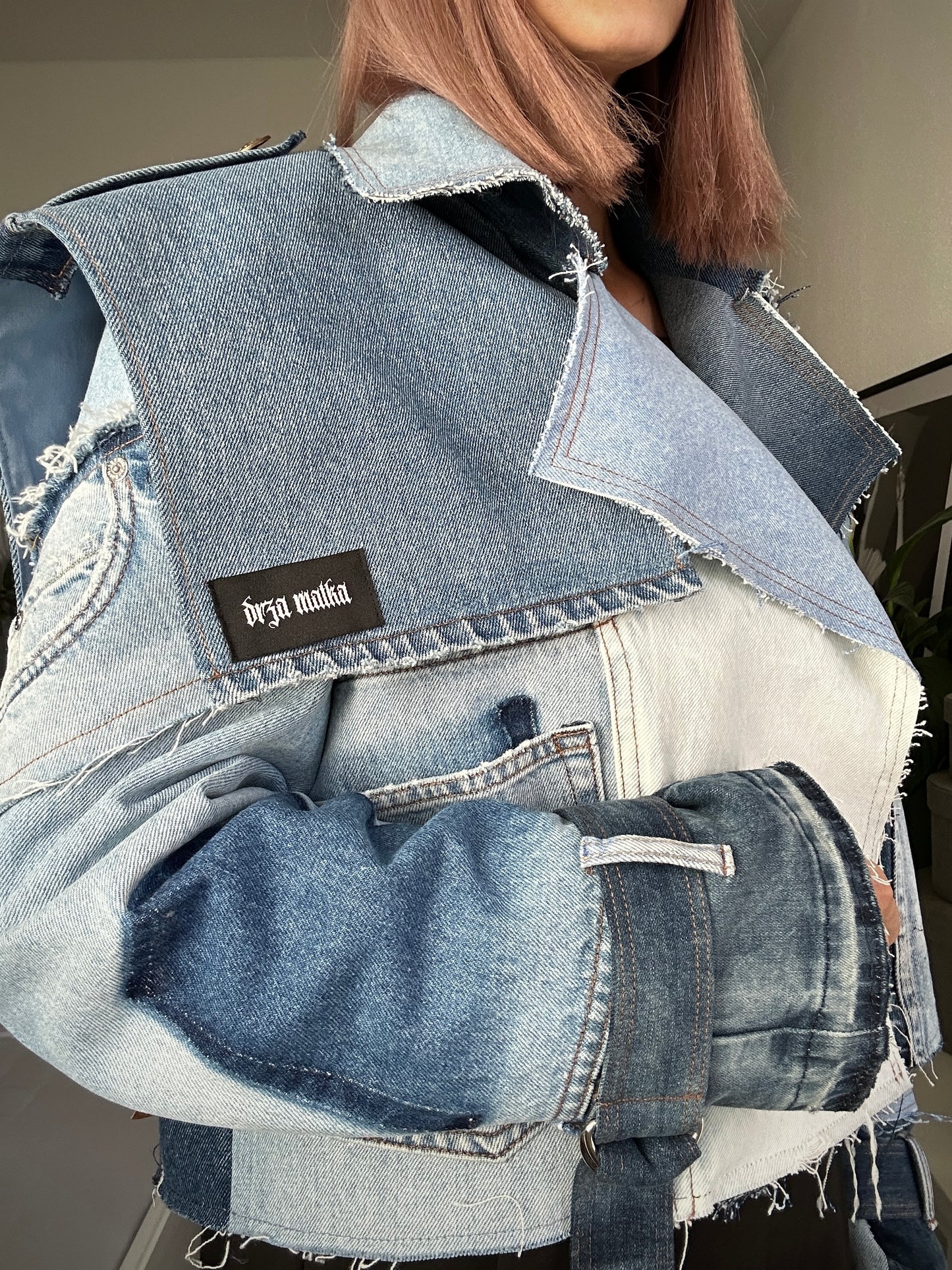 Upcycled trenchcoat PATCHWORK PUNK - cropp
