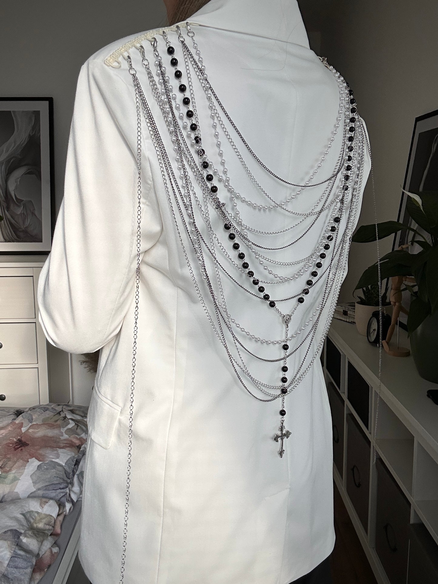 Upcycled blazer WHITE WIDDOW