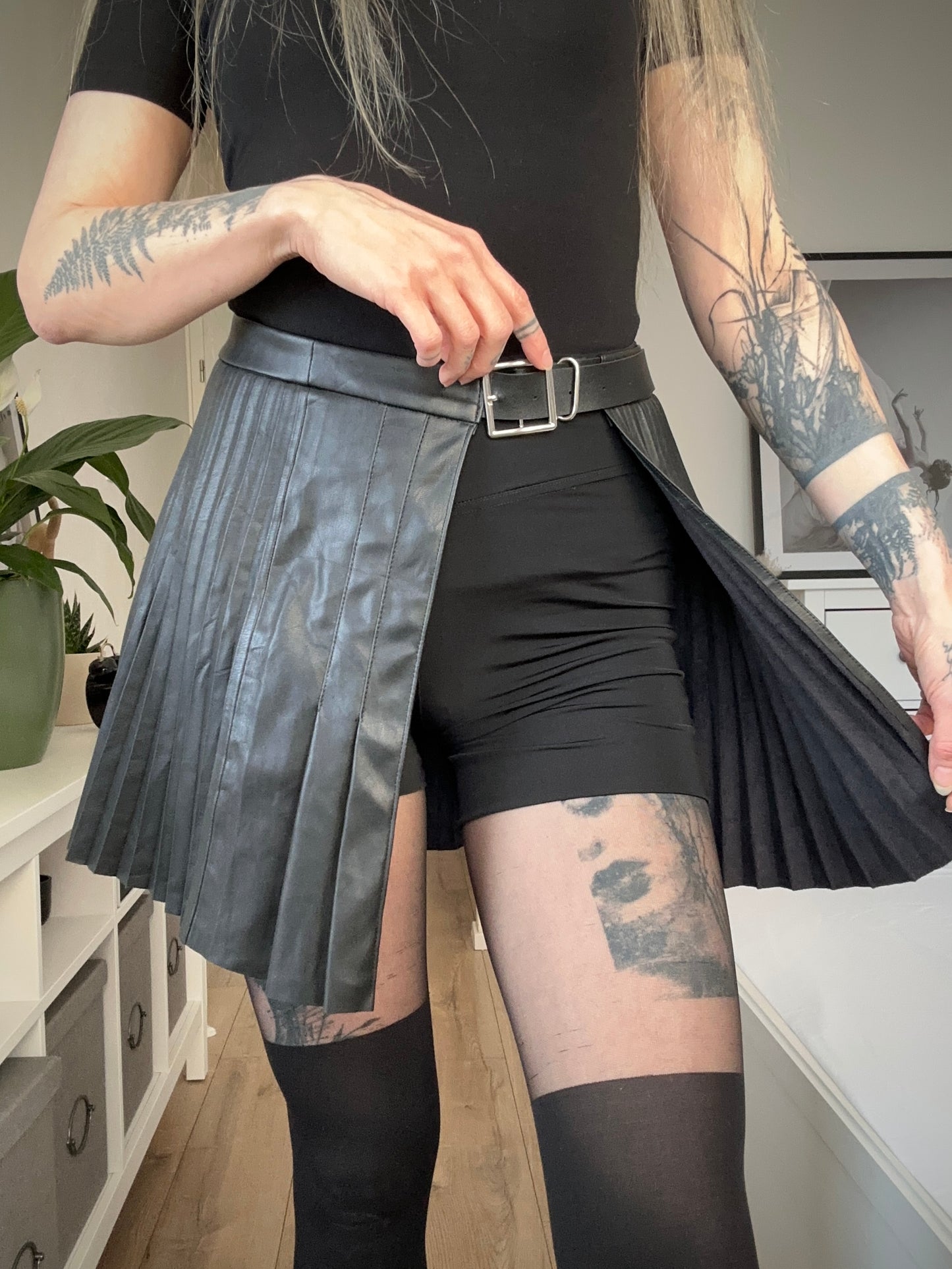 Upcycled skirt cover MIDNIGHT BLACK