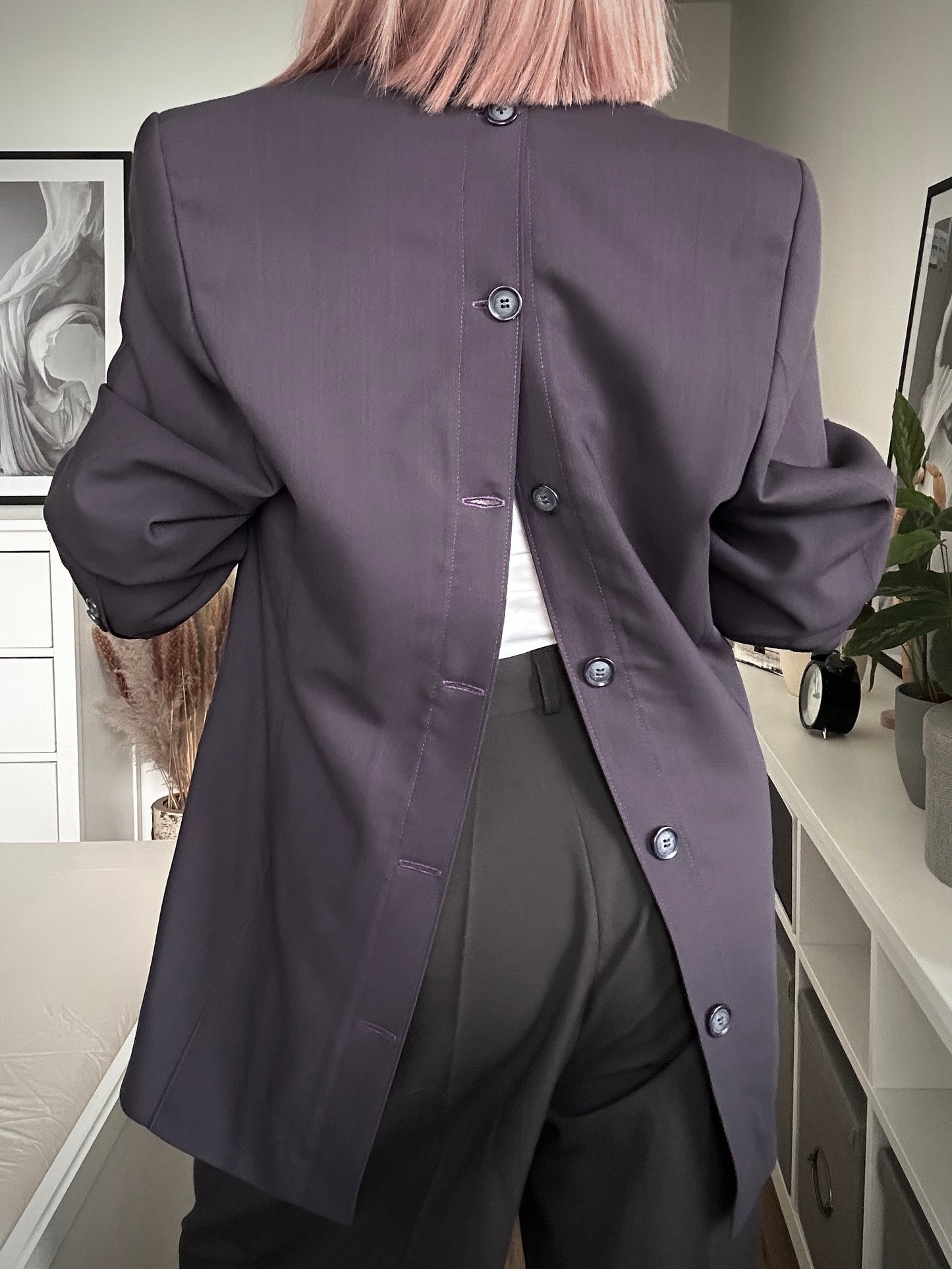 Upcycled blazer MINIMALIST ICON purple