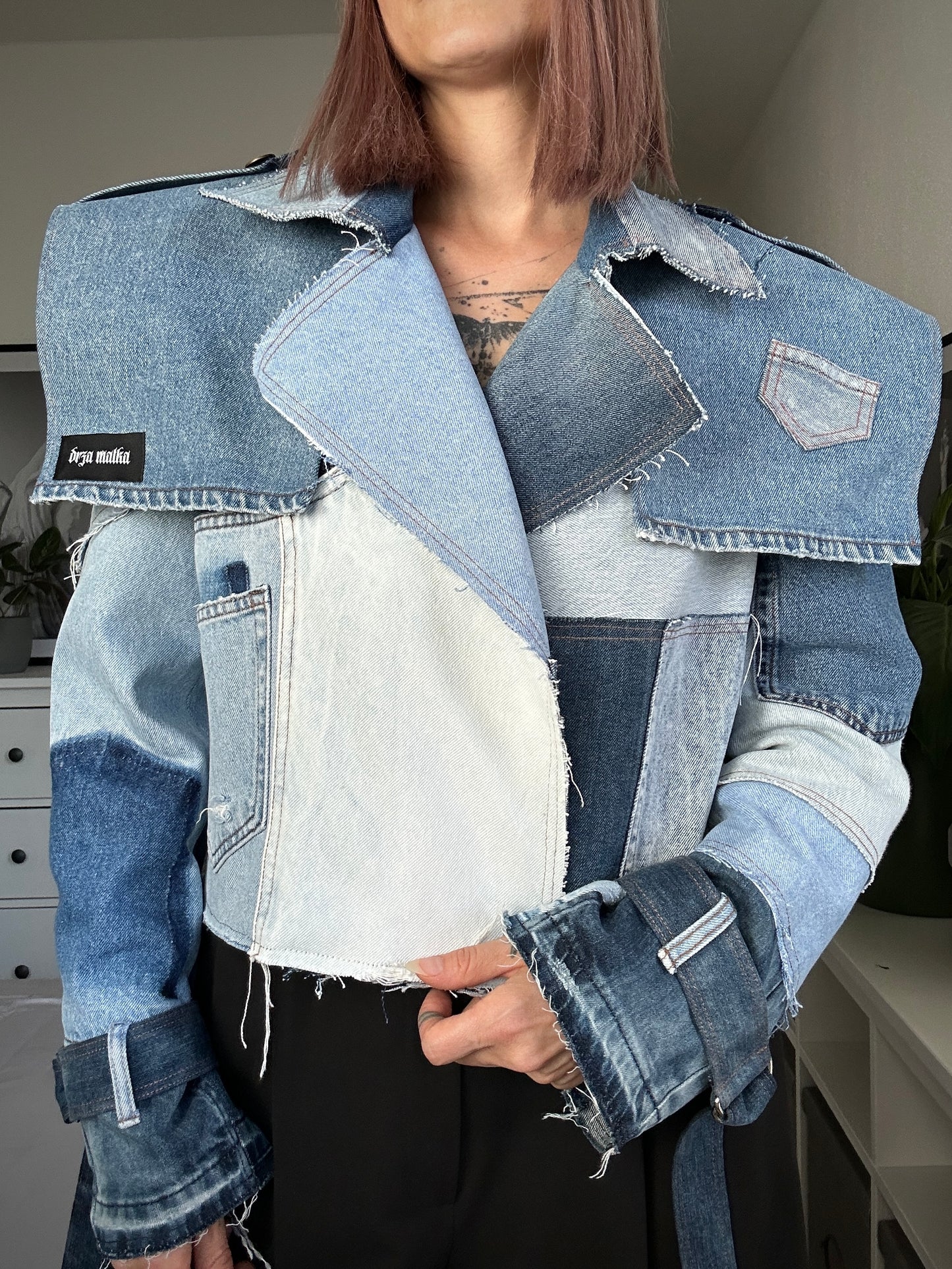 Upcycled trenchcoat PATCHWORK PUNK - cropp