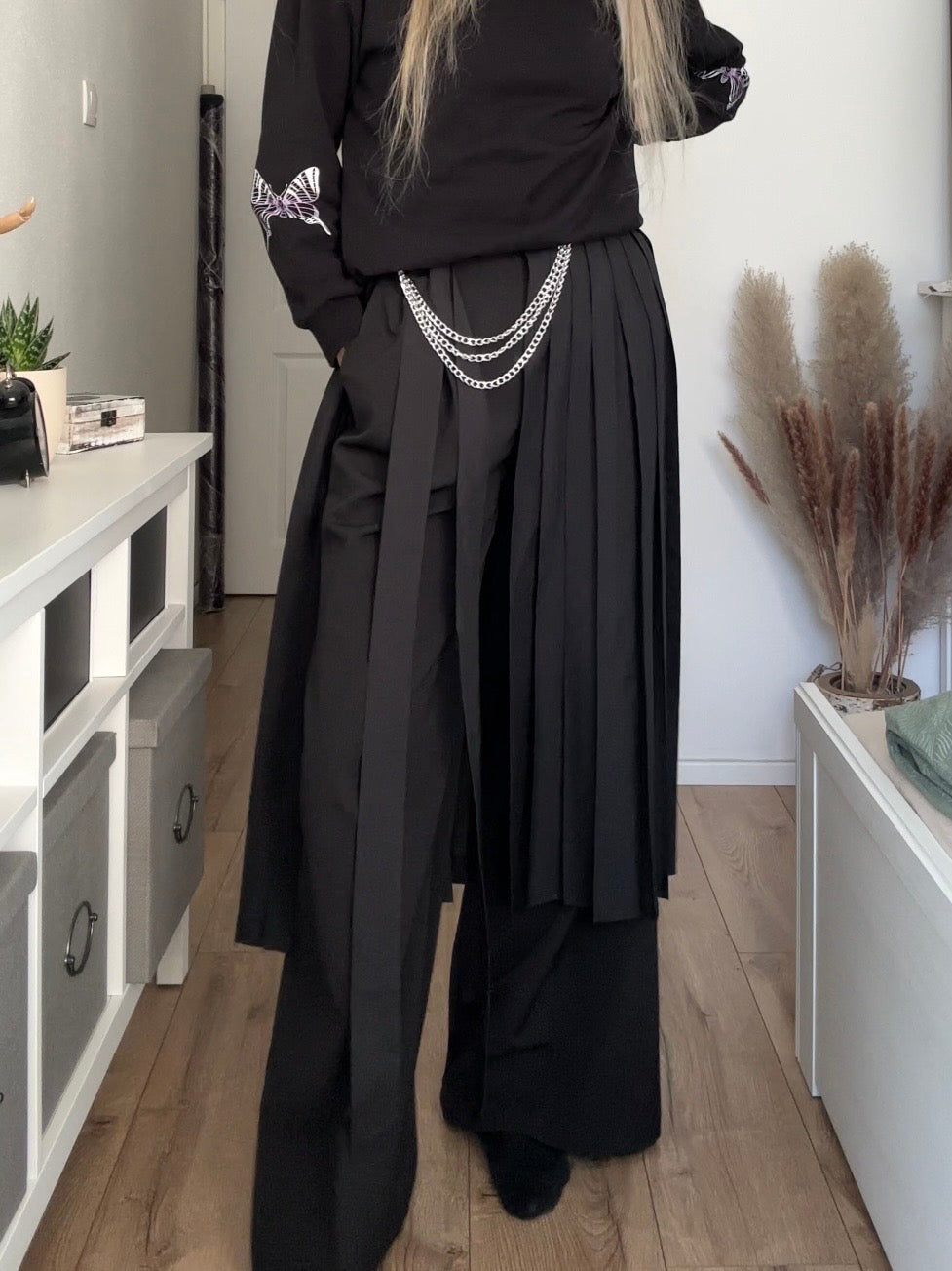 Upcycled skirt cover BLACK FAIRY