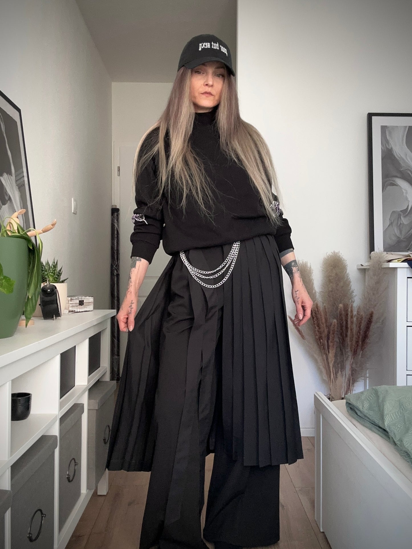Upcycled skirt cover BLACK FAIRY