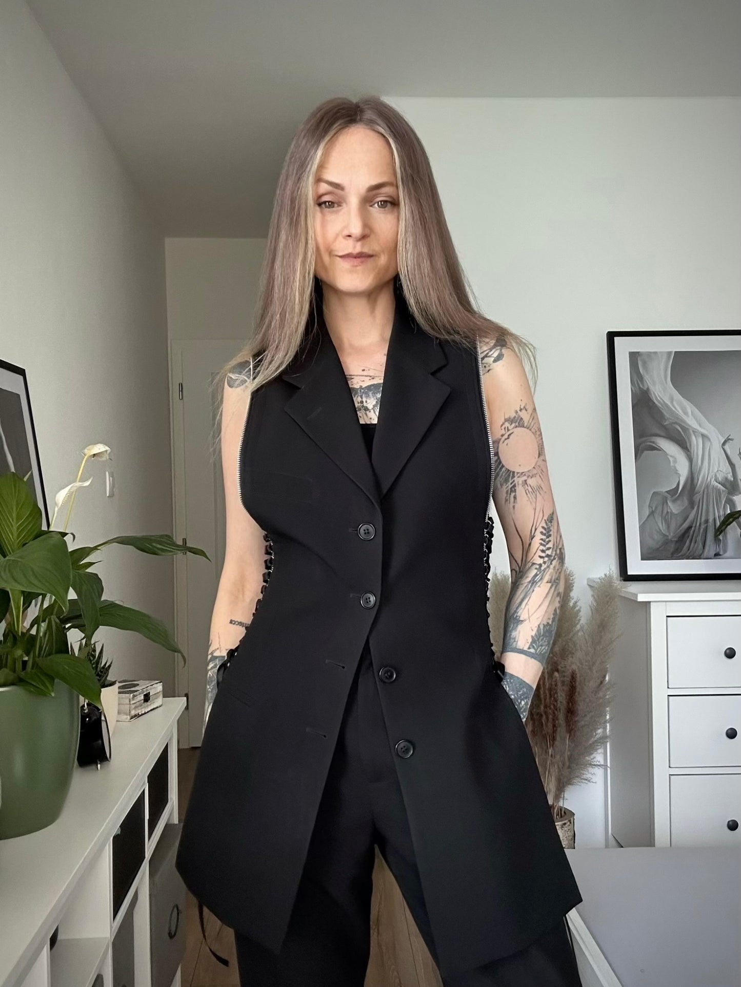 Upcycled blazer/vest ZIPPER DRESSCODE