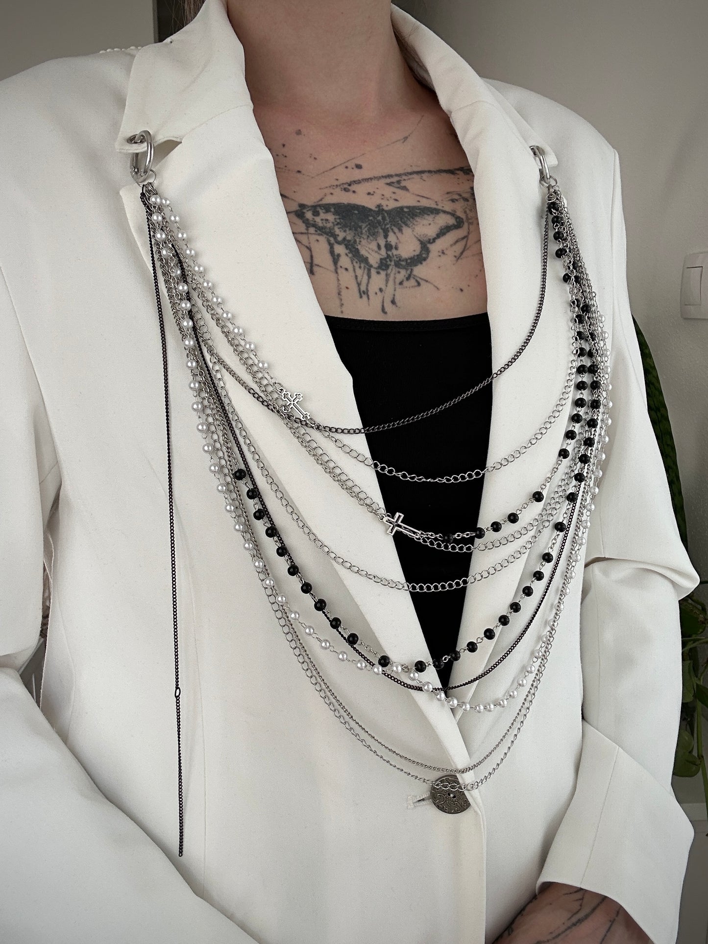 Upcycled blazer WHITE WIDDOW