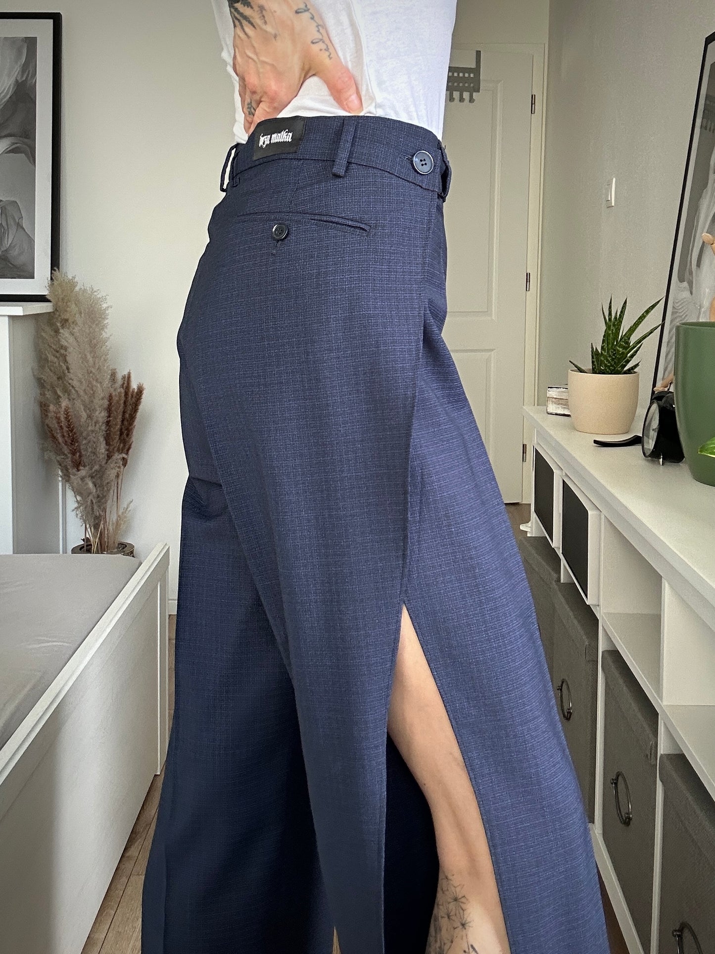 Upcycled pants ROYAL BLUE BEAST
