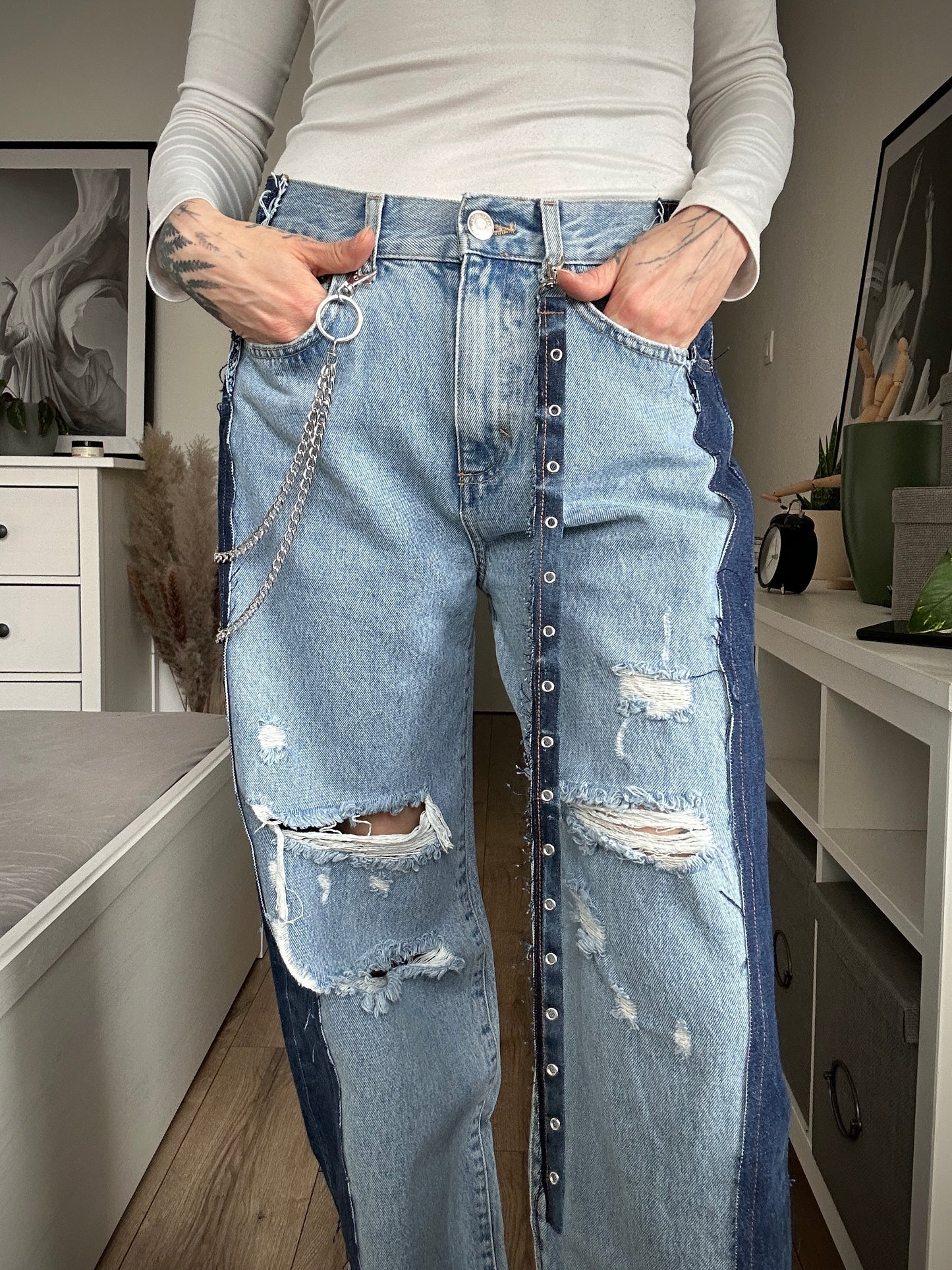 Upcycled jeans DENIM COMA chain