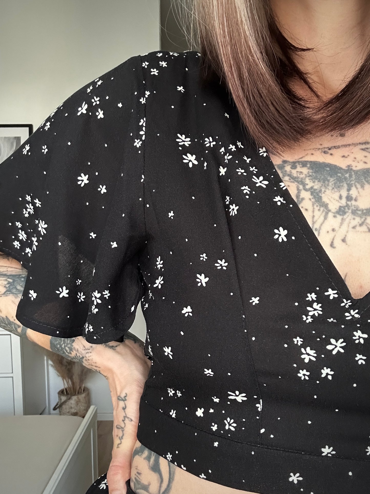 Upcycled coord set BLACK MEADOW