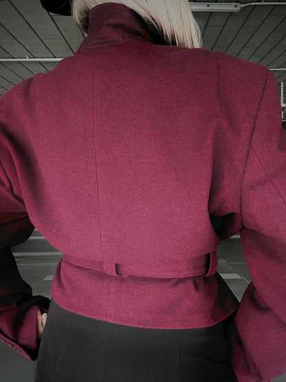 Upcycled coat RENEWAL burgundy