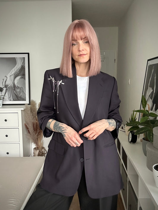 Upcycled blazer MINIMALIST ICON purple
