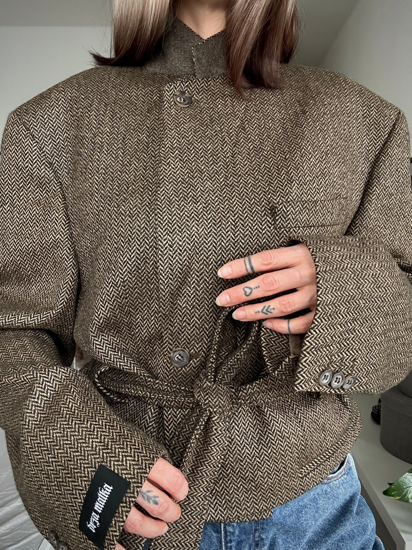 Upcycled coat RENEWAL brown