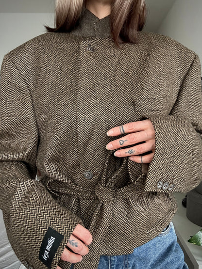 Upcycled coat RENEWAL brown