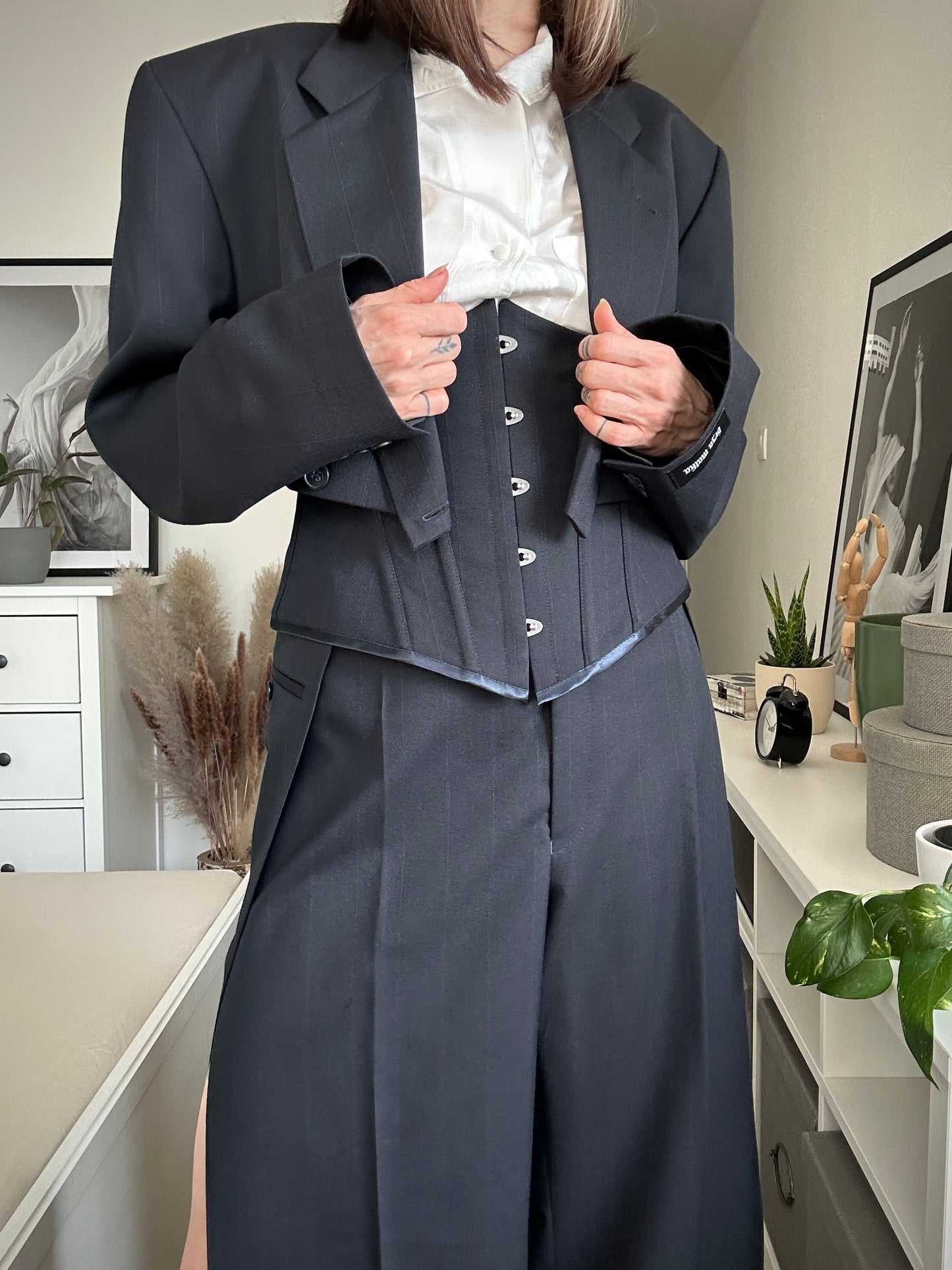 Upcycled suit BLUE BEAST