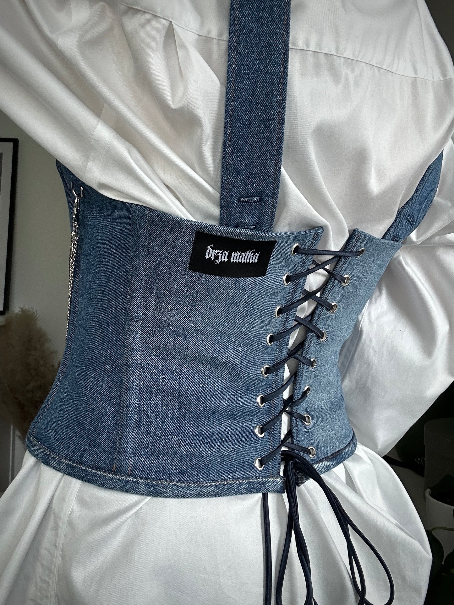 Upcycled corset DENIM SPIRIT