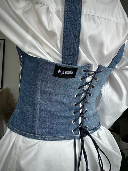 Upcycled corset DENIM SPIRIT
