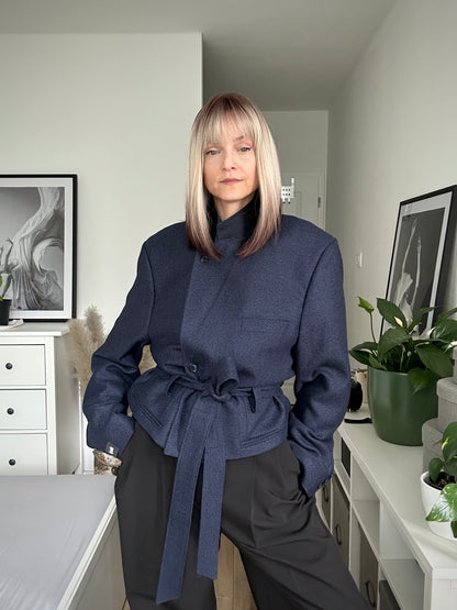 Upcycled coat RENEWAL blue