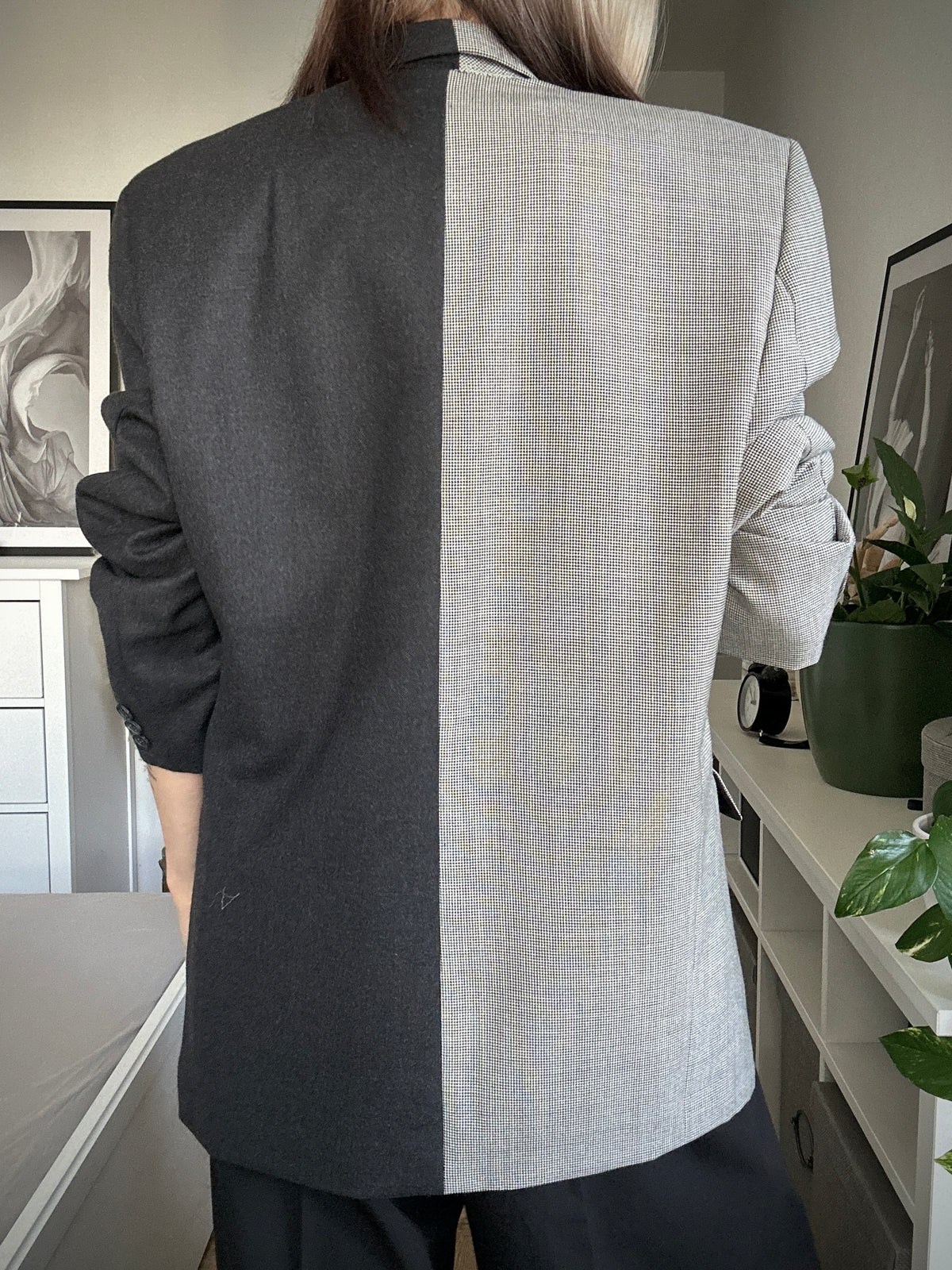 Upcycled blazer DUALITY black-houndstooth