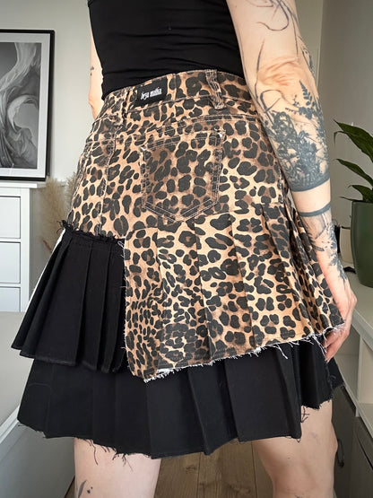 Upcycled skirt DENIM LEO brown