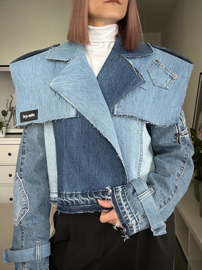 Upcycled trenchcoat PATCHWORK PUNK - cropp