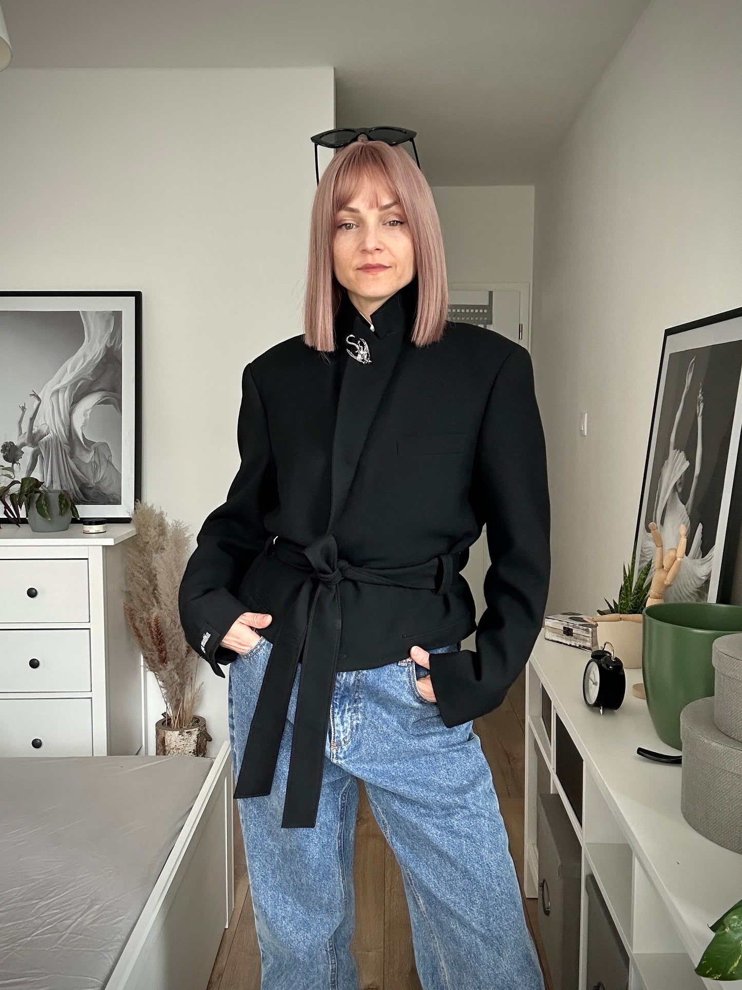 Upcycled coat RENEWAL black