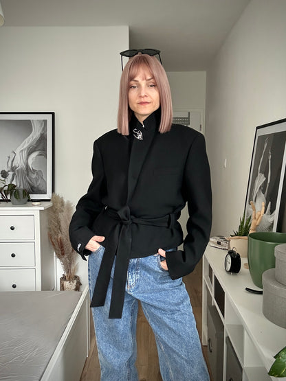Upcycled coat RENEWAL black