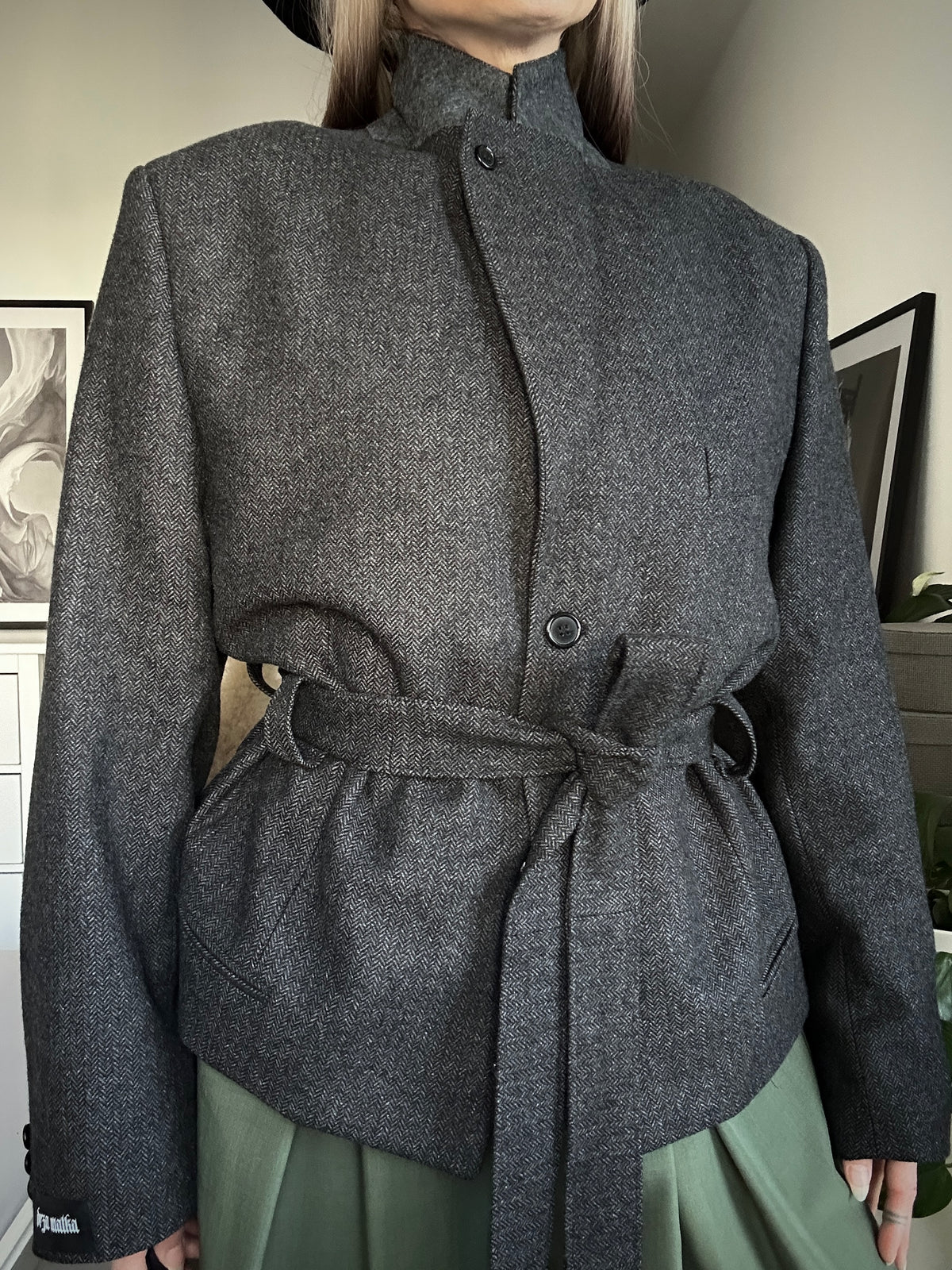 Upcycled coat RENEWAL antracit