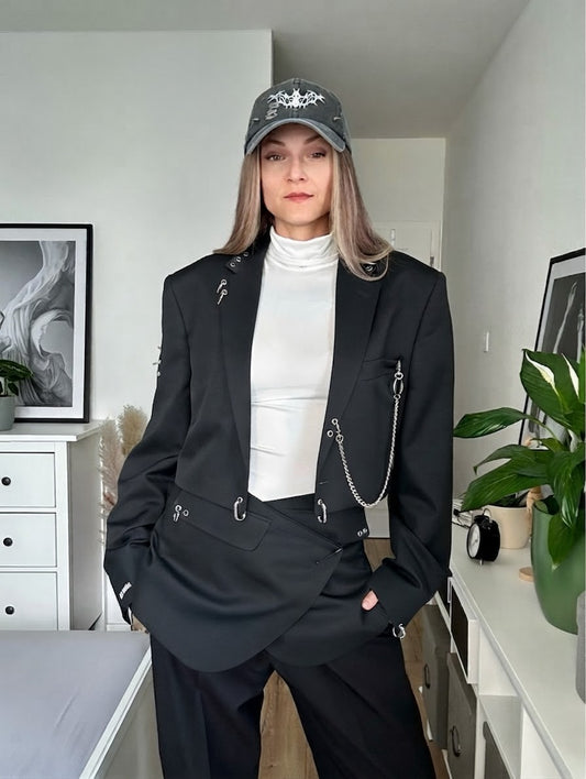 Upcycled blazer + skirt cover MECHANICAL ANIMAL