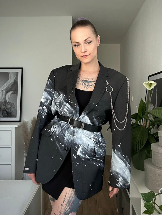 Upcycled blazer COMA WHITE