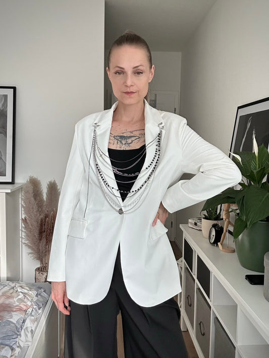 Upcycled blazer WHITE WIDDOW