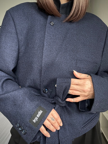 Upcycled coat RENEWAL blue