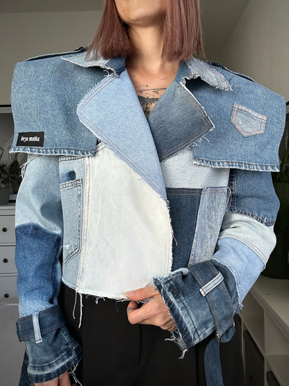Upcycled trenchcoat PATCHWORK PUNK - cropp
