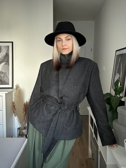 Upcycled coat RENEWAL antracit