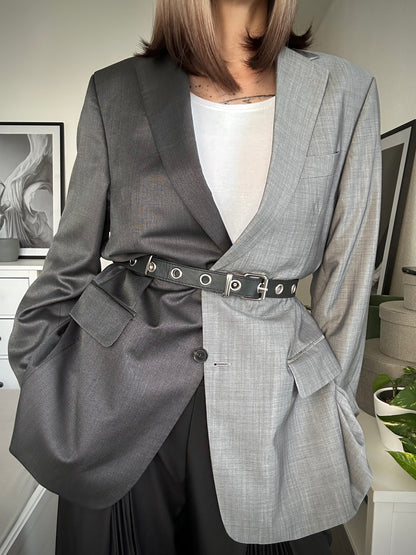 Upcycled blazer TWO FACES gray-brown