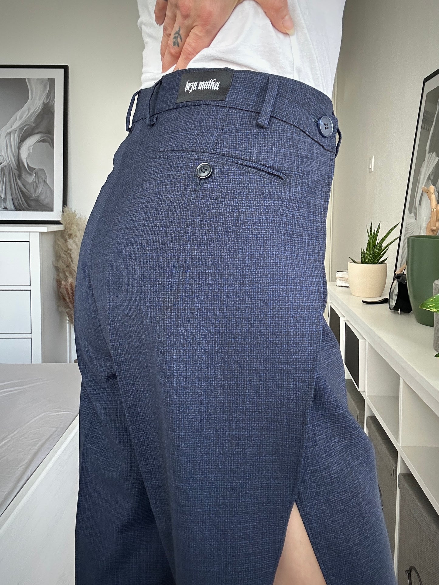 Upcycled pants ROYAL BLUE BEAST