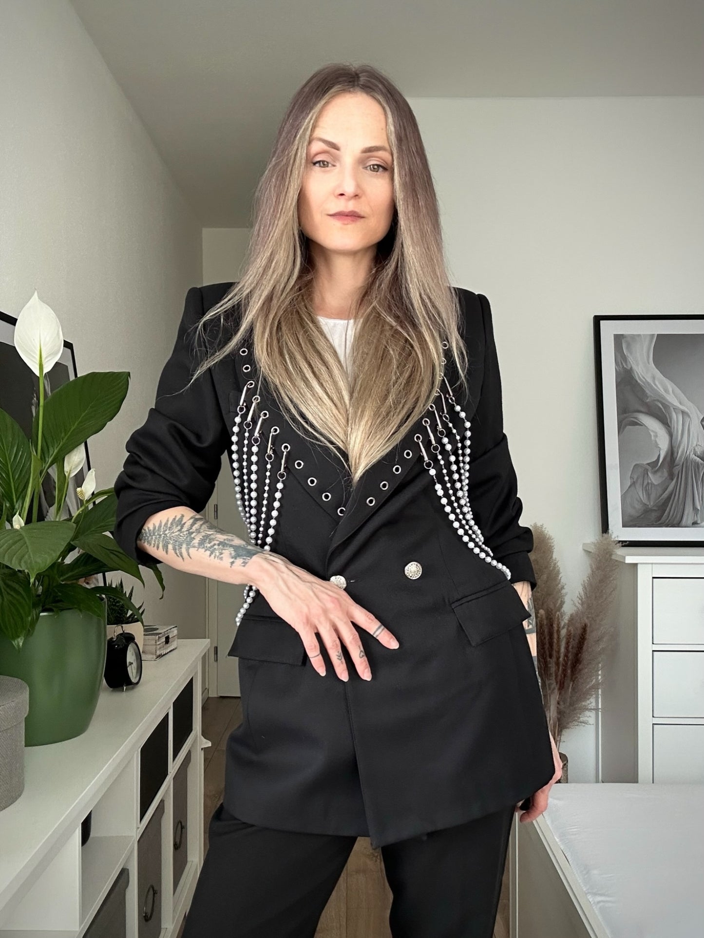 Upcycled blazer PEARL INFINITY