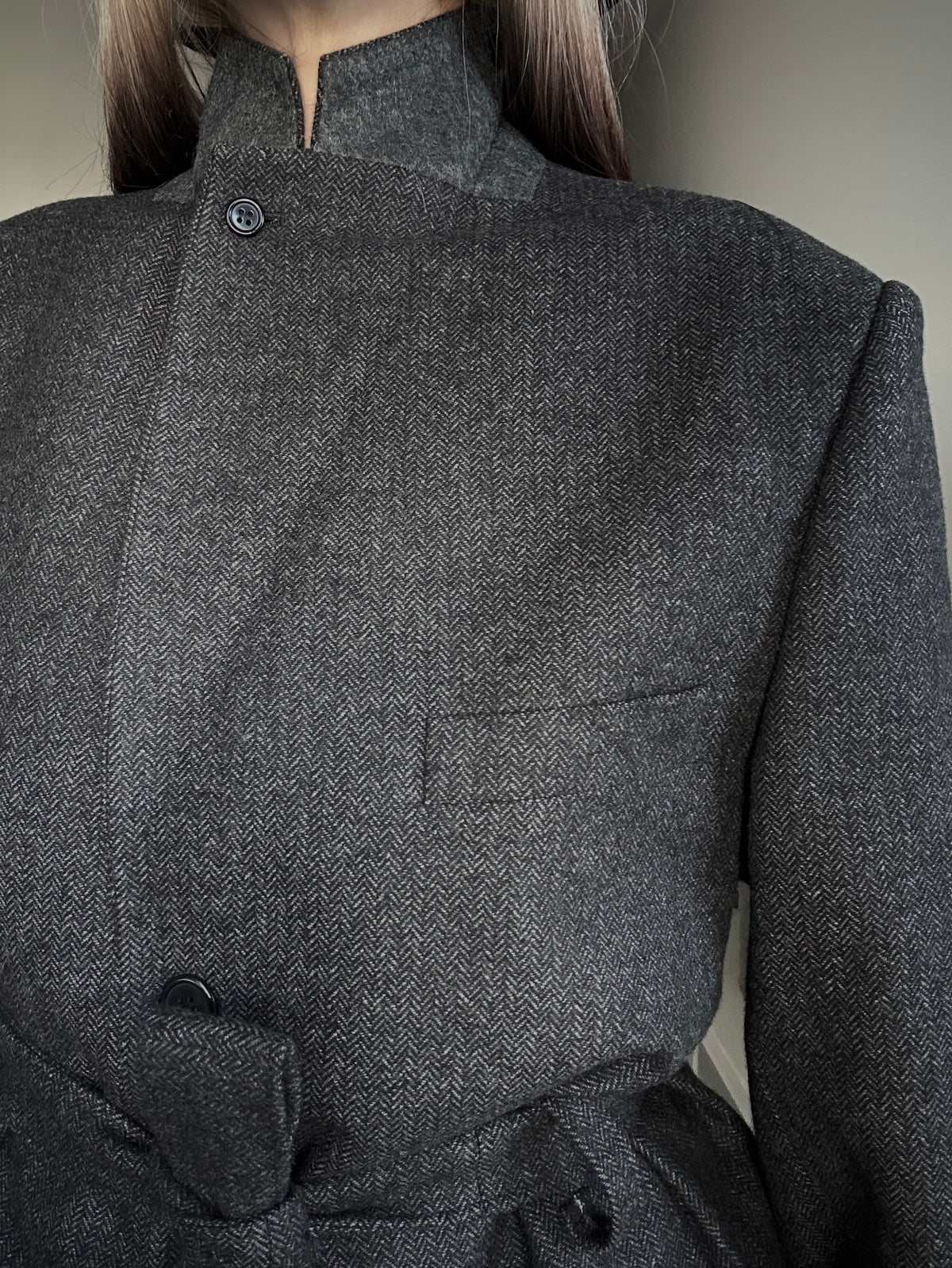 Upcycled coat RENEWAL antracit