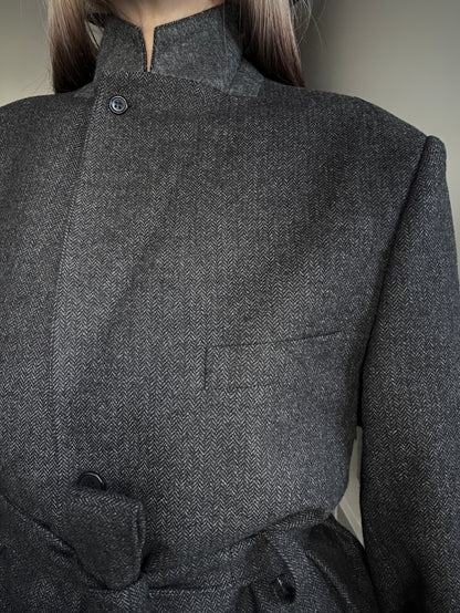 Upcycled coat RENEWAL antracit