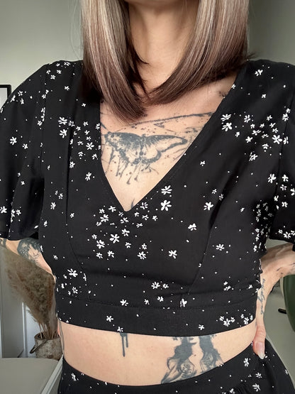 Upcycled coord set BLACK MEADOW