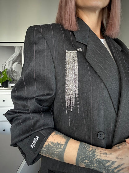 Upcycled blazer MINIMALIST ICON plum brown