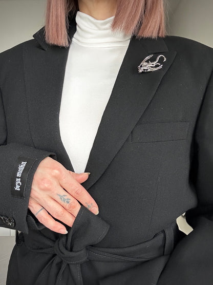 Upcycled coat RENEWAL black