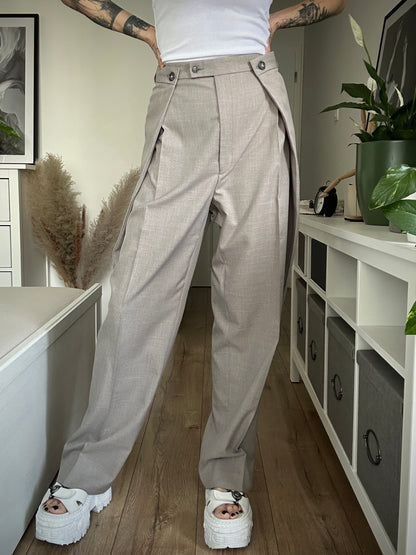 Upcycled pants HEARTBEAT greige