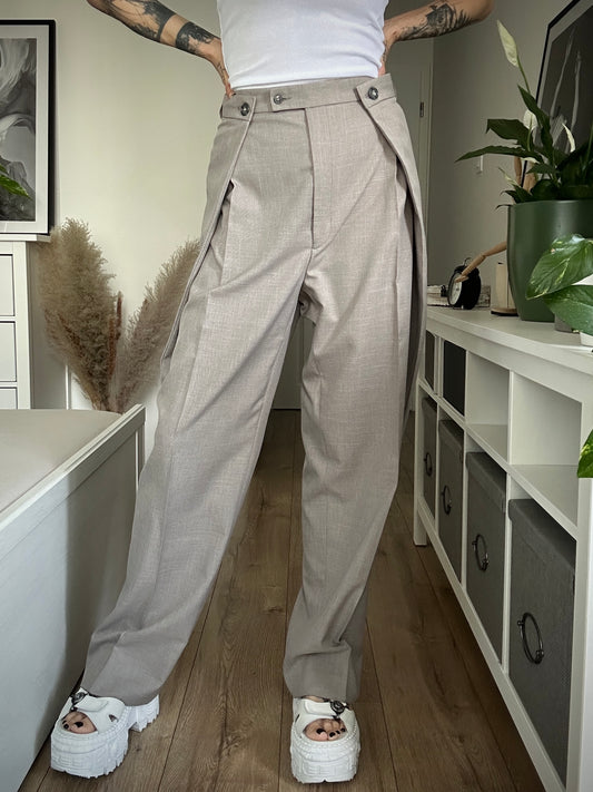 Upcycled pants HEARTBEAT greige