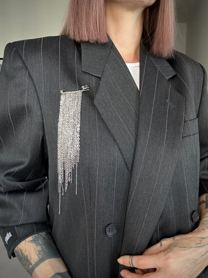 Upcycled blazer MINIMALIST ICON plum brown