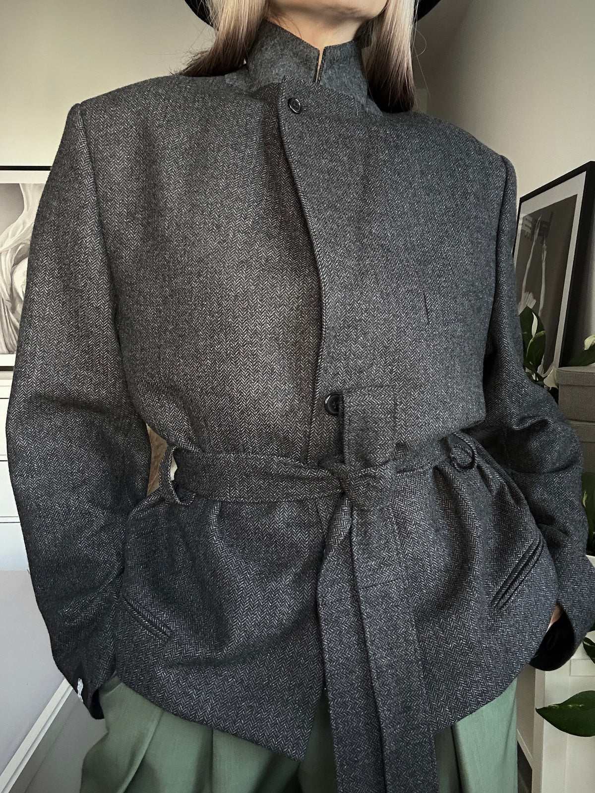 Upcycled coat RENEWAL antracit