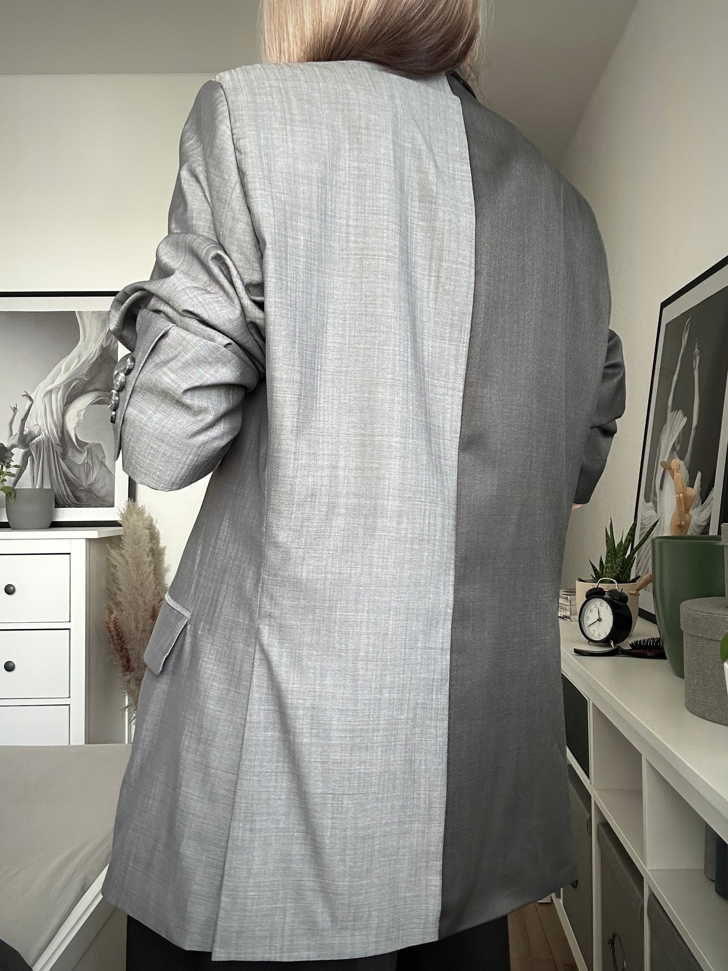 Upcycled blazer TWO FACES gray-brown