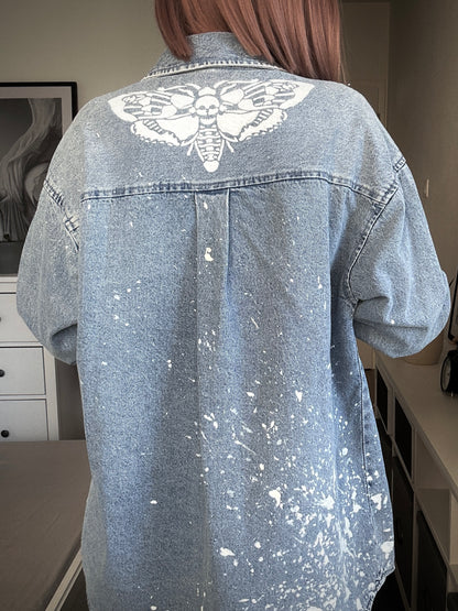 Upcycled denim shirt DARK MOTH