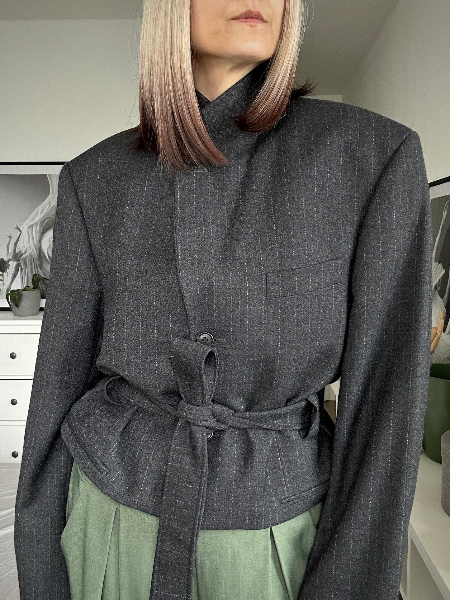 Upcycled coat RENEWAL antracit